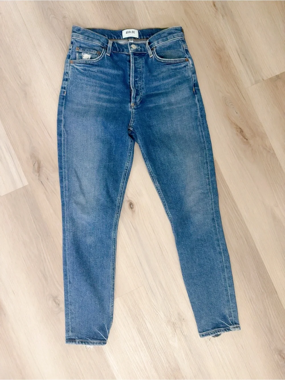 AGOLDE NICO HIGH RISE SLIM STRAIGHT JEANS
